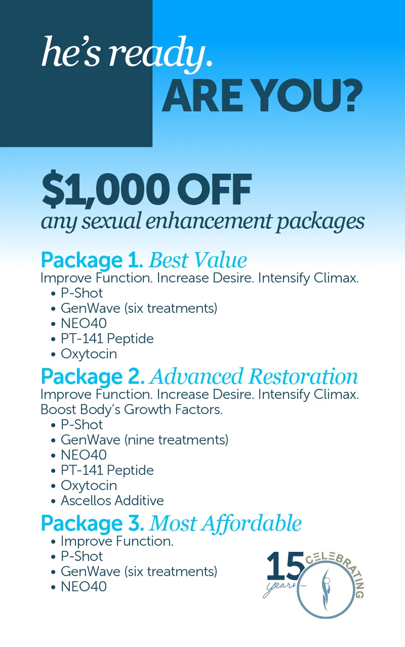 $1000 Off any sexual enhancement packages - Genesis Health Institute